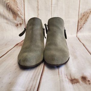 VANELi Beba Suede Point-Toe Ankle Boot, 8, Grey